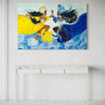 Oshun y Yemaya — luxury epoxy resin art by KIKI by Kirenia Alvarez, Miami